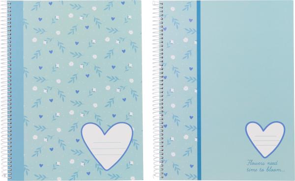 Ancor spiralbuch hardcover a5 117844 b'log sweet blue,kariert 80b. - Ancor-117844-5604730117844