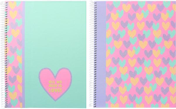 Ancor spiralbuch hardcover a4 124200 b'log hearts, kariert 80bl - Ancor-124200-5604730124200
