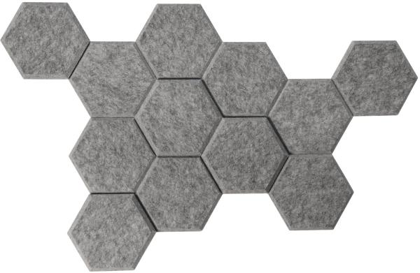 Apollo akustik-waben 17x15cm vawb15/5 grau 12 stück - Apollo-vawb15-5-4032062195154