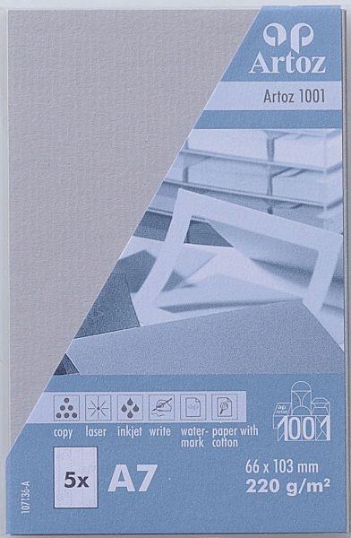 Artoz visitenkarten 1001 a7 107136142 220g, lichtgrau 5 blatt - Artoz-107136142-7612450868128