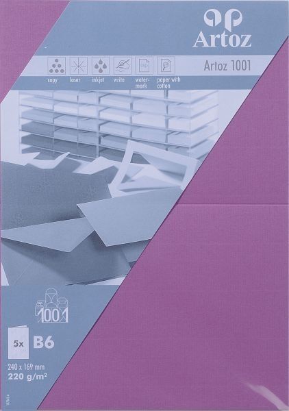 Artoz karten 1001 b6 107362264 220g, holunder 5 blatt - Artoz-107362264-7612450981803
