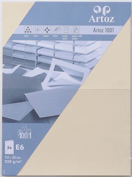 Artoz karten 1001 e6 107372262 220g, chamois 5 blatt - Artoz-107372262-7612450247350