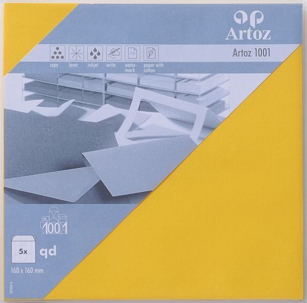 Artoz couverts 1001 160x160mm 107454182 100g, sonnengelb 5 stück - Artoz-107454182-7612450330410