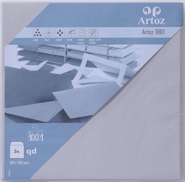Artoz couverts 1001 160x160mm 107454182 100g, hellgrau 5 stück - Artoz-107454182-7612450869538