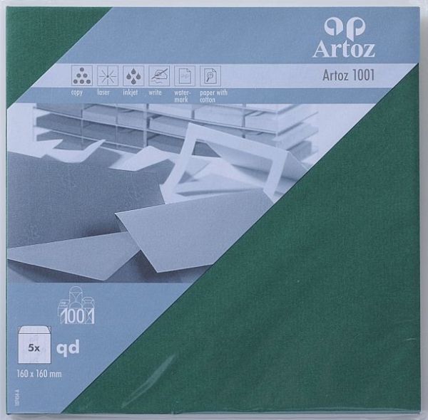 Artoz couverts 1001 160x160mm 107454183 100g, racing green 5 stück - Artoz-107454183-7612450290943