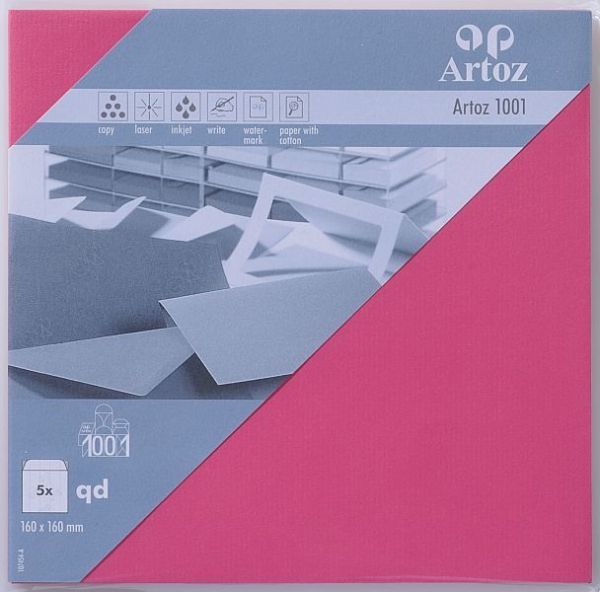 Artoz couverts 1001 160x160mm 107454184 100g, fuchsia 5 stück - Artoz-107454184-7612450705027