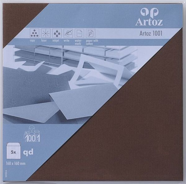 Artoz couverts 1001 160x160mm 107454186 100g, braun 5 stück - Artoz-107454186-7612450365221