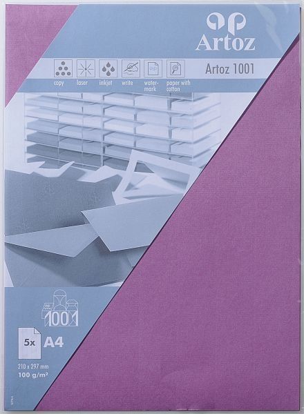 Artoz papier 1001 a4 107796144 100g, holunder 5 blatt - Artoz-107796144-7612450983180