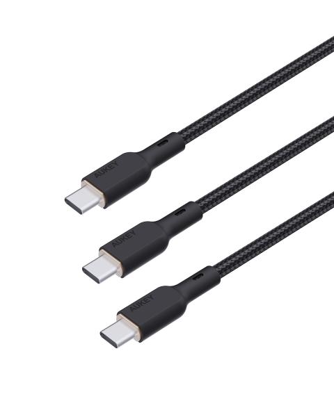 Aukey usb-c-to-c cable 100w cb-kcc101a 3 pack, 3x 1m - Aukey-cb-kcc101a-0689323787555-02.jpg