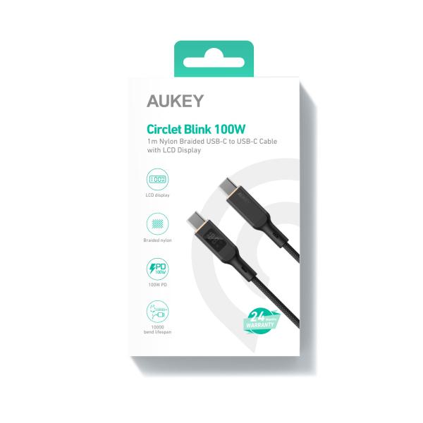 Aukey cable usb-c-to-c,lcd display cb-mcc101 1.0m,nylon braided,100w,bl. - Aukey-cb-mcc101-0689323785292-04.jpg