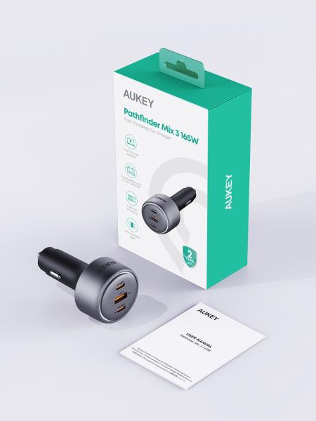 Aukey pathfinder pd car charger cc-p4 165w 3-port - Aukey-cc-p4-0689323789207-09.jpg