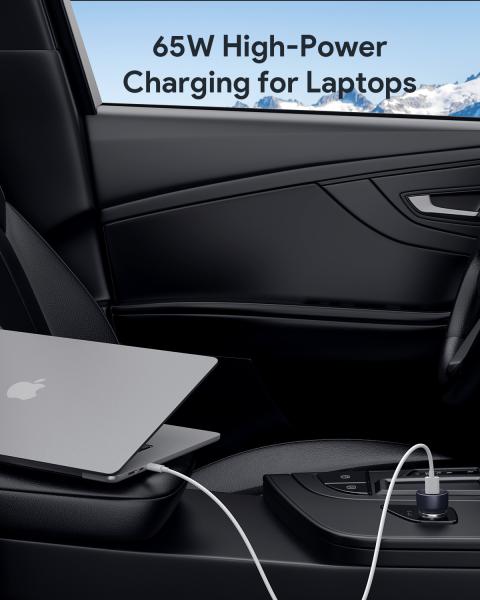 Aukey enduro dual car charger cc-y23 65w, usb c, pd, black - Aukey-cc-y23-0689323787234-04.jpg