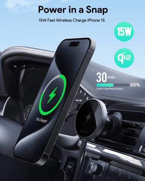 Aukey magfusion dash phone mount hd-mc13 15w, qi2, black - Aukey-hd-mc13-0689323787043-06.jpg