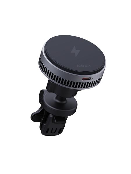 Aukey magfusion dash phone mount hd-mc13a w. cooling system 15w, qi2 - Aukey-hd-mc13a-0689323789788