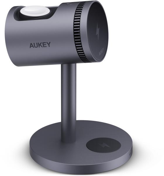 Aukey magfusion 3-in-1 pro lc-mc311a wireless charger 15w, black - Aukey-lc-mc311a-0689323788163