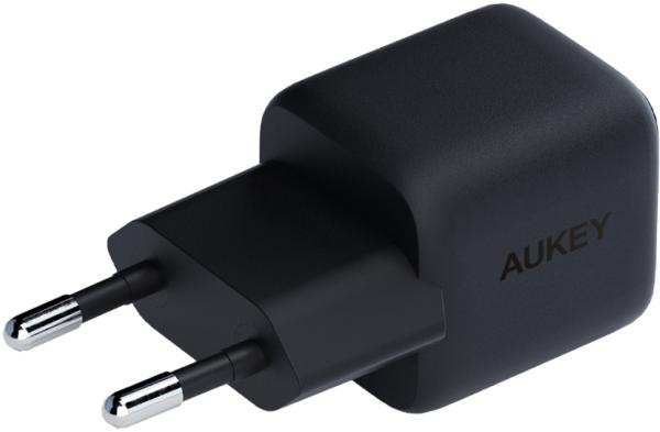 Aukey minima 30w gan usb-c pa-b1l bk wall charger - Aukey-pa-b1l-bk-0689323784851