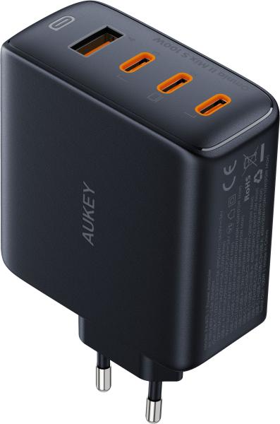 Aukey omniamix ii 100w gan pd pa-b7s bk 4-port, wall charger black - Aukey-pa-b7s-bk-0689323785575-03.jpg