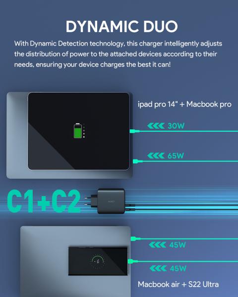 Aukey omniamix ii 100w gan pd pa-b7s bk 4-port, wall charger black - Aukey-pa-b7s-bk-0689323785575-09.jpg