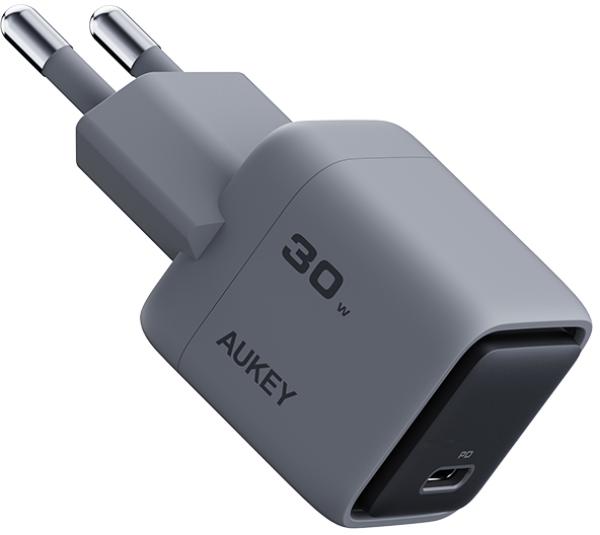 Aukey comet mini 30w gan pd pa-c1 1-port, wall charger grey - Aukey-pa-c1-0689323788170
