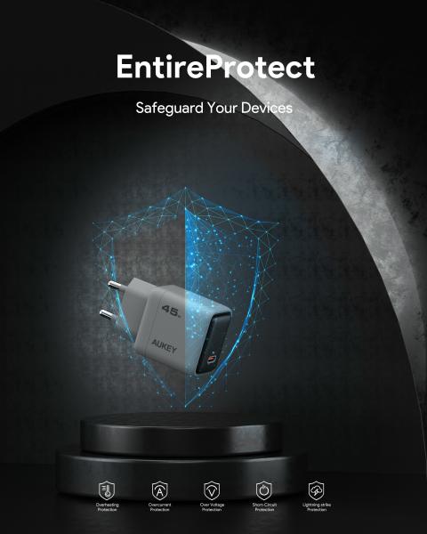 Aukey comet 45w gan pd pa-c2 1-port, wall charger grey - Aukey-pa-c2-0689323788187-06.jpg