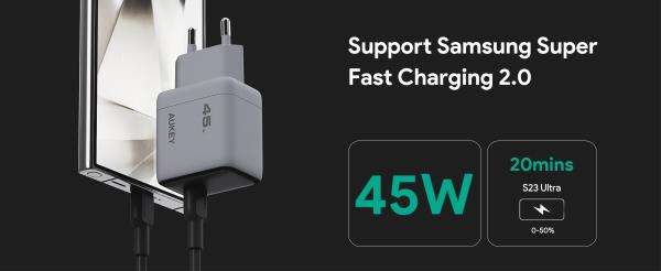 Aukey comet 45w gan pd pa-c2 1-port, wall charger grey - Aukey-pa-c2-0689323788187-10.jpg