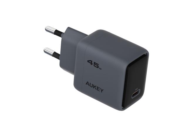Aukey comet 45w gan pd pa-c2 1-port, wall charger grey - Aukey-pa-c2-0689323788187