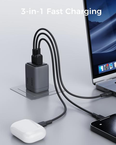 Aukey comet mix 100w gan pd pa-c5 4-port, wall charger grey - Aukey-pa-c5-0689323788217-07.jpg