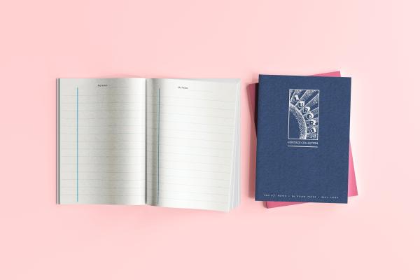 Aurora notizbuch heritage a5 1935b blau, liniert 80 seiten - Aurora-1935b-5411028196647