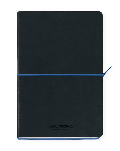 Aurora notizbuch softcover a5 2396tesb schwarz/blau, liniert 192 s. - Aurora-2396tesb-5411028040681