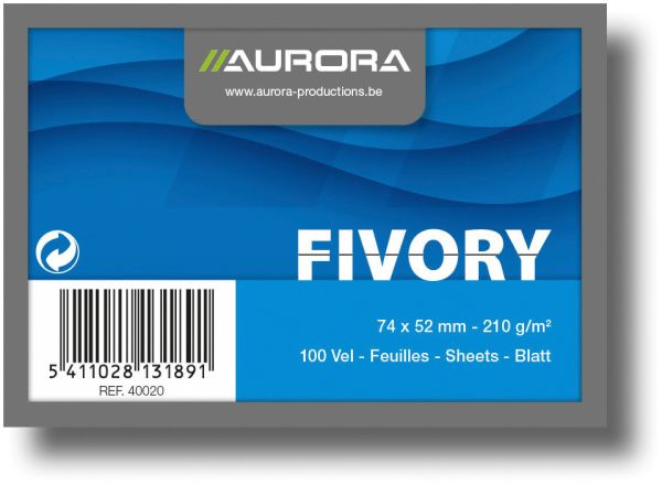 Aurora karteikarten liniert a8 40020 weiss 100 stück - Aurora-40020-5411028131891