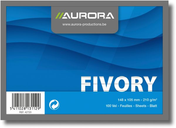 Aurora karteikarten liniert a6 42720 weiss 100 stück - Aurora-42720-5411028131129