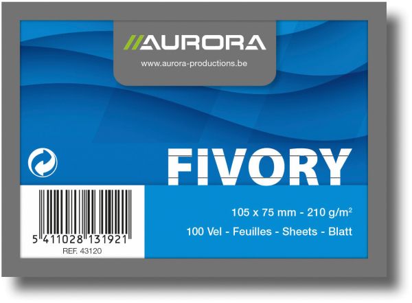 Aurora karteikarten liniert a7 43120 weiss 100 stück - Aurora-43120-5411028131921
