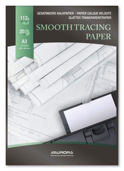 Aurora transparentpapier a3 ca121 110g 20 blatt - Aurora-ca121-5411028073498