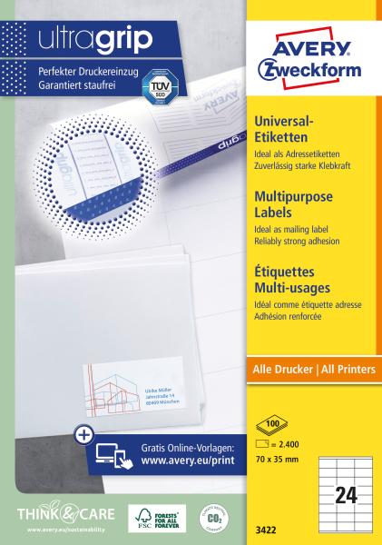 Avery zweckform etiketten 70x35mm 3422 weiss 2400 stk./100 blatt - Avery-zweckform-3422-4004182034224-05.jpg