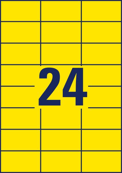 Avery zweckform etiketten 70x37mm 3451 universal, gelb 100bl./24st. - Avery-zweckform-3451-4004182034514-06.jpg