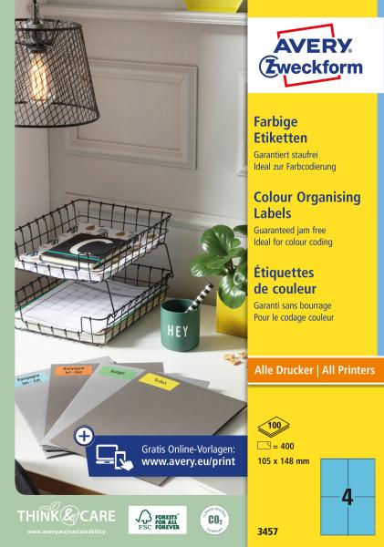 Avery zweckform etiketten 105x148mm 3457 universal, blau 10bl./4st. - Avery-zweckform-3457-4004182034576-05.jpg