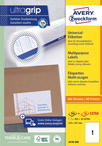 Avery zweckform etiketten 210x297mm 3478-200 weiss 220 stk./200+20 blatt - Avery-zweckform-3478-200-4004182249628-05.jpg