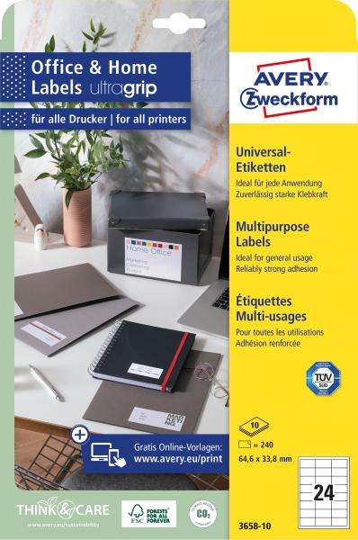 Avery zweckform universal-etikett. 64,6x33,8mm 3658-10 weiss 240 stk./10 blatt - Avery-zweckform-3658-10-4004182617595-05.jpg