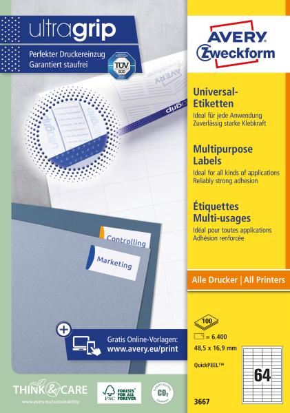 Avery zweckform universal-etikett. 48.5x16.9mm 3667 weiss 6400 stk./100 blatt - Avery-zweckform-3667-4004182036679-05.jpg