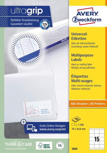 Avery zweckform universal-etikett. 70x50,8mm 3669 weiss 1500 stk./100 blatt - Avery-zweckform-3669-4004182036693-05.jpg