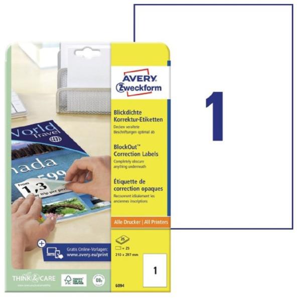 Avery zweckform korrektur-etiketten 210×297mm 6094z blickdicht 25 stück - Avery-zweckform-6094z-4004182060940-02.jpg