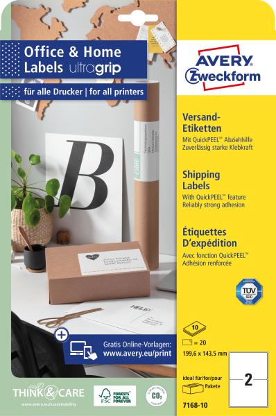 Avery zweckform etiketten 143.5x199.6mm 7168-10 weiss, perm. 10 blatt/2 stk. - Avery-zweckform-7168-10-4004182371688-05.jpg