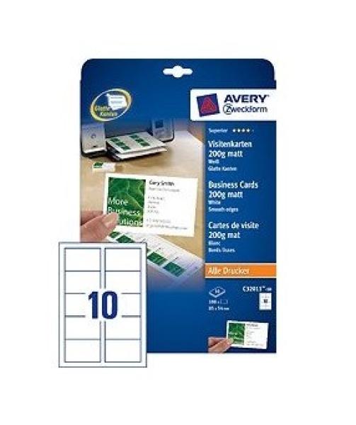 Avery zweckform visitenkarten matt 85x54mm c32011-10 univer.200g,weiss 10bl./10stk. - Avery-zweckform-c32011-10-4004182242742-03.jpg