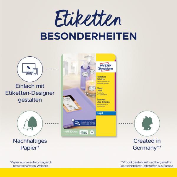Avery zweckform etiketten 88,9x63,5mm c6081-10 weiss, glossy 80 stück - Avery-zweckform-c6081-10-4004182060810-02.jpg