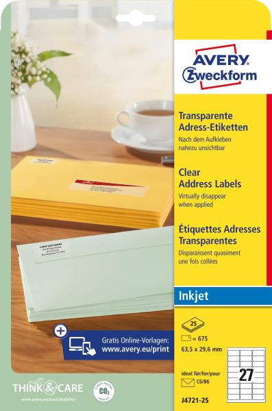Avery zweckform etiketten 63,5x29,6mm j4721-25 transparent 675 stück - Avery-zweckform-j4721-25-4004182047217-05.jpg