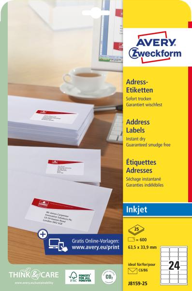 Avery zweckform adressetiketten 63.5x33.9mm j8159-25 weiss 25bl./24st. - Avery-zweckform-j8159-25-4004182235331-05.jpg