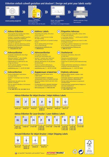 Avery zweckform adressetiketten 99,1x38,1mm j8163-25 weiss 350 stück - Avery-zweckform-j8163-25-4004182235300-07.jpg