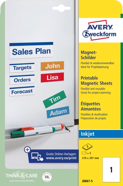 Avery zweckform magnet-schilder 210x297mm j8867-5 inkjet 5 stk./5 bl. - Avery-zweckform-j8867-5-4004182234396-05.jpg