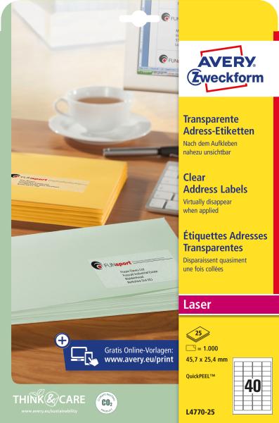 Avery zweckform adressetiketten 45,7x25,4mm l4770-25 laser, transp. 1000stk./25bl. - Avery-zweckform-l4770-25-4004182047705-05.jpg