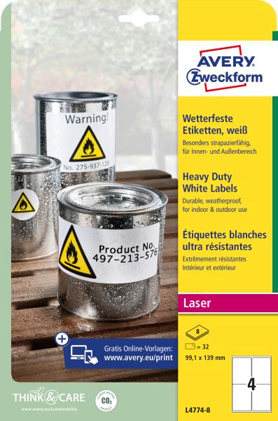 Avery zweckform etiketten laser 99,1x139mm l47748 weiss, wetterfest 8 blatt - Avery-zweckform-l47748-4004182076026-05.jpg